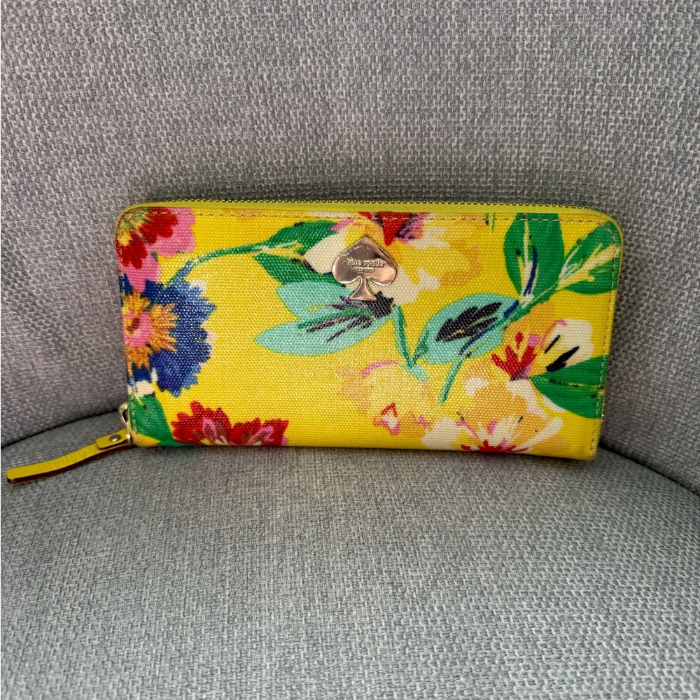 Kate Spade Vibrant Yellow Floral Wallet
